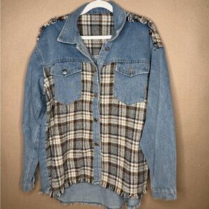 Plaid Denim Jacket